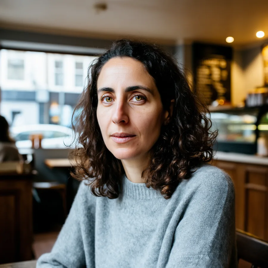 Candid environmental portrait, made with the Inline skin LoRA on Krea 2.