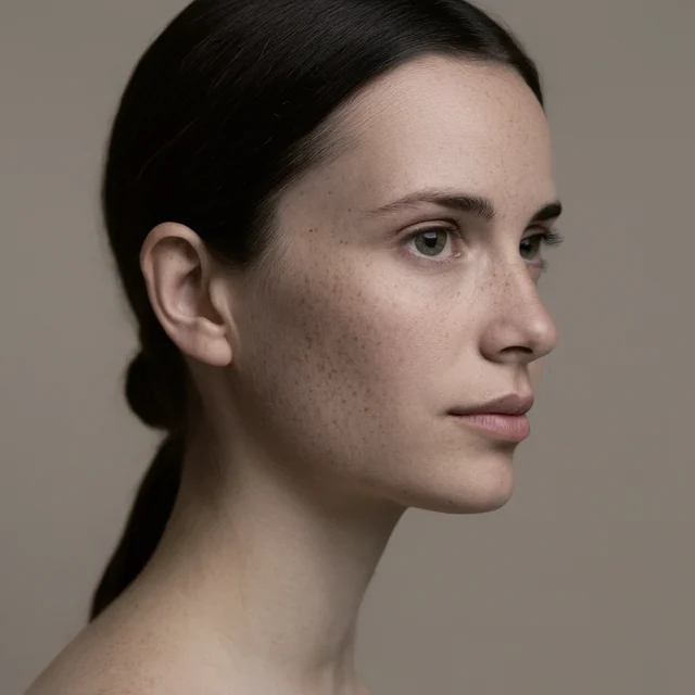 Reference photo: the character turned to a near-profile view