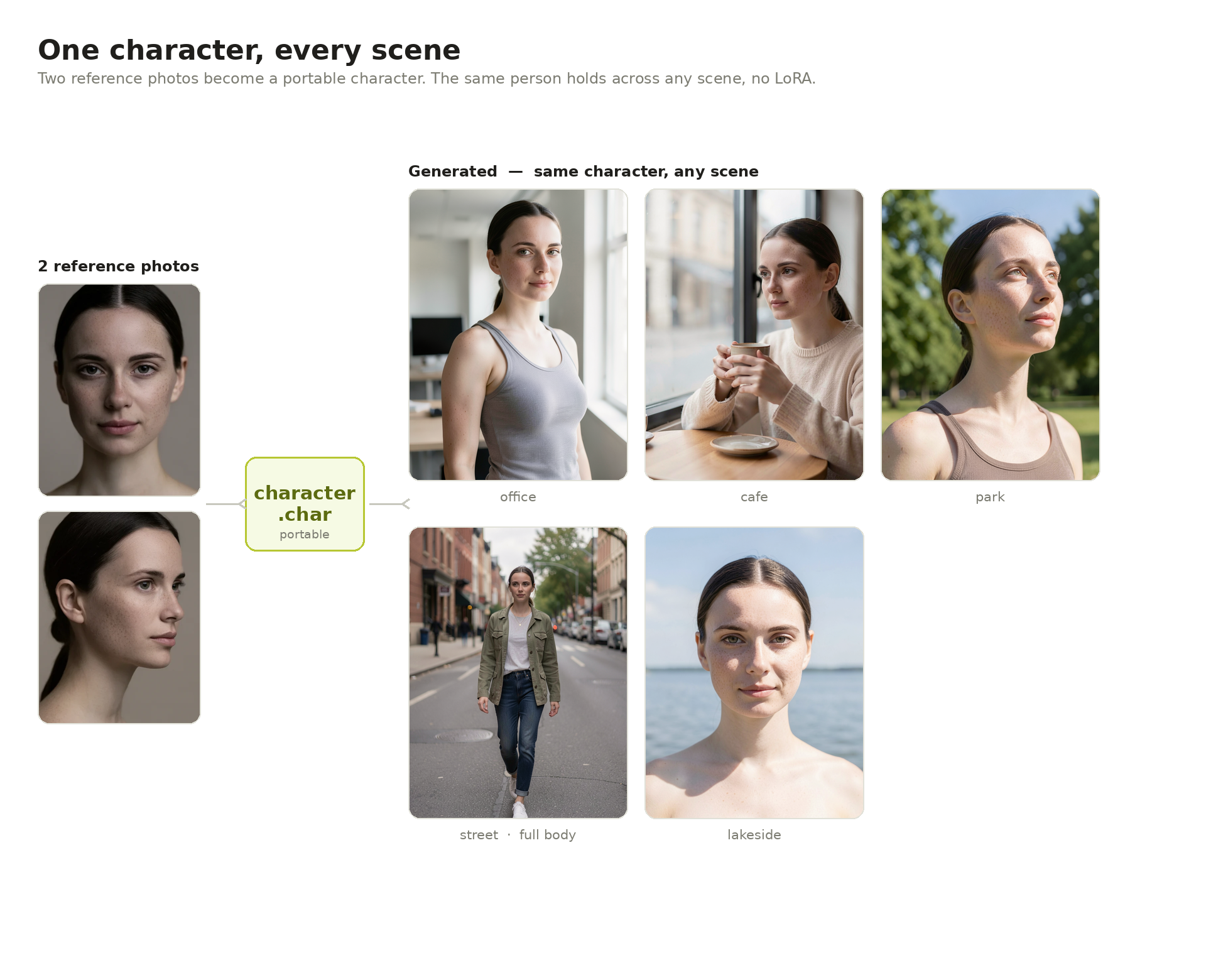 Flux 2: Portable consistent characters, without LoRA training preview